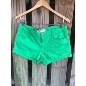 Vintage Y2K Lei Ashley Low Rise Neon Green Shorts Size 11